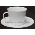 Haonai A010340 taza de té de porcelana blanca a granel conjunto diario / hogar / hotel uso